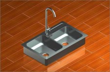 用AutoCAD绘制厨房用的水槽建模方法