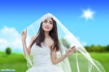 Photoshop抠图教程：保留细节抠出背景杂乱的透明婚纱