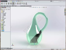 SolidWorks建模练习：用放样、扫描特征做的克莱因瓶子