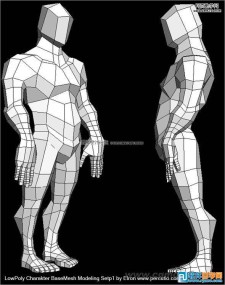 教你用3DMAX做多边形人物建模
