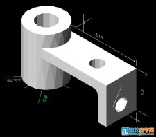 CAD教程：简单教你绘制三维实体机械零件图