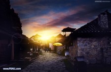 Photoshop照片美化教程：给江南小镇添加唯美夕阳景色