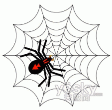 Illustrator绘制万圣节的蜘蛛网教程