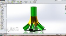 SolidWorks画伞状管的方法