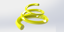 SolidWorks建模锥形螺旋件