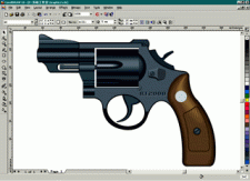 CDRX5绘制左轮手枪实例教程
